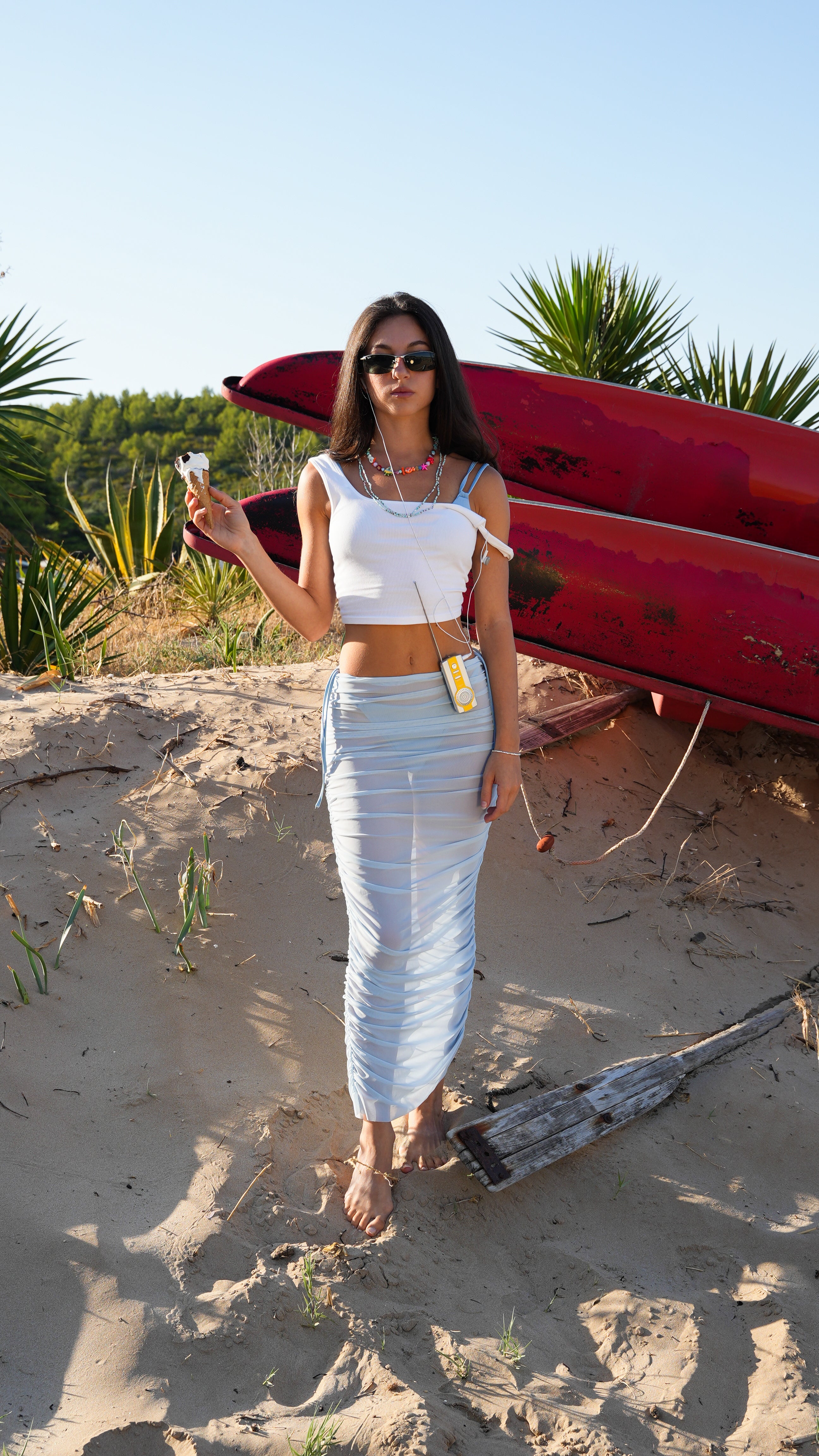 Eterea draped skirt